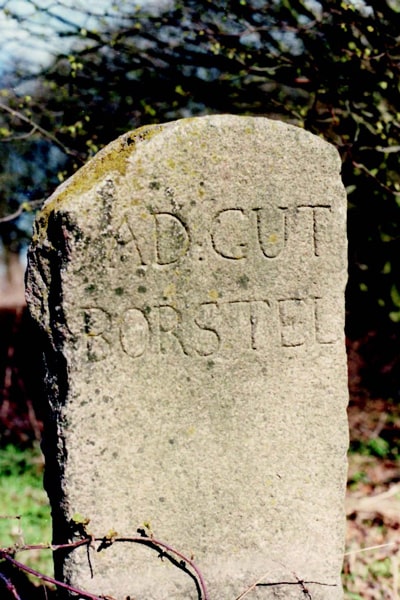 Historical boundary stone Gut Borstel